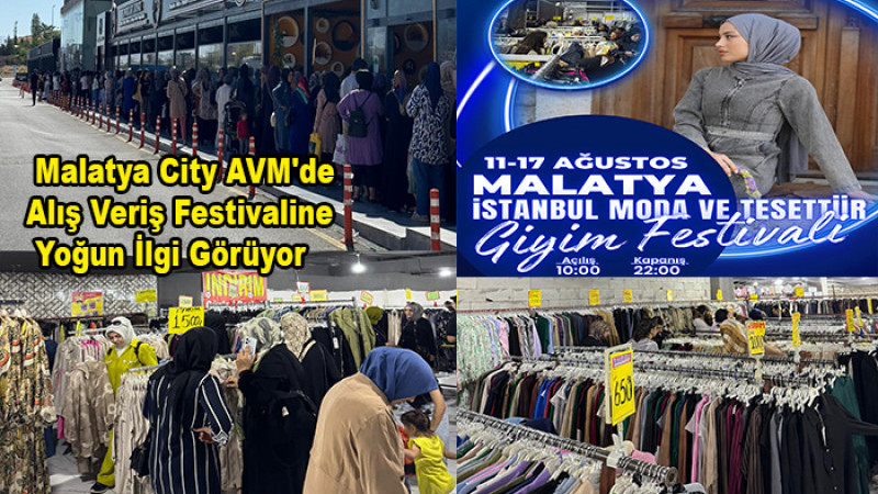 Malatya City AVM'de Alış Veriş Festivaline Yoğun İlgi Devam Ediyor