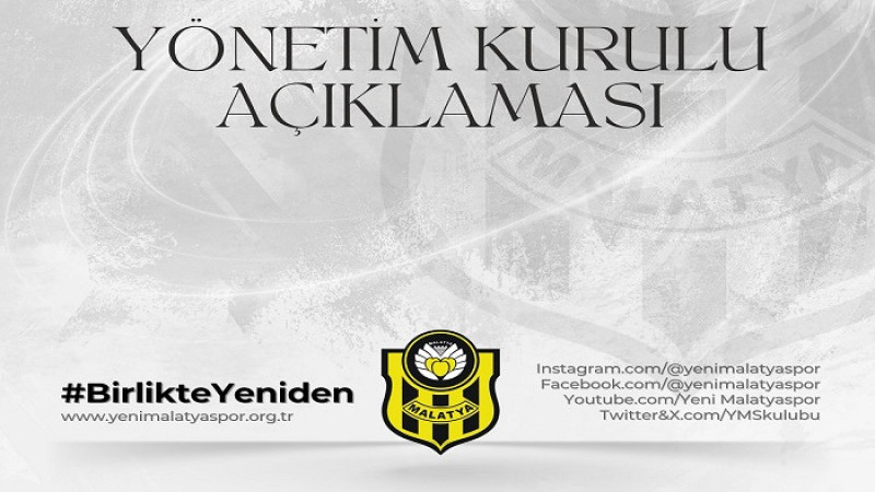 Yeni Malatyaspor'dan Malatya Büyükşehir Belediyene Operasyon Tepkisi
