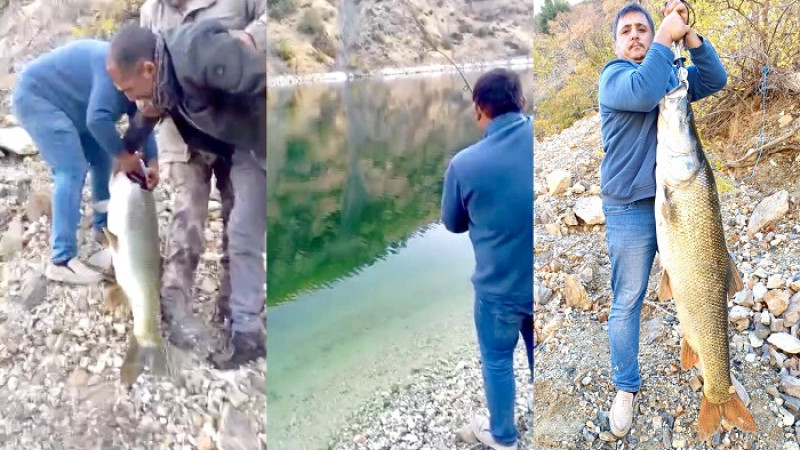 Doğanyol  Konurtay'da Barajdan 33 Kiloya Yakın Balık Yakalandı
