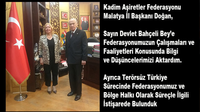 Nimet Doğan, Sayın Bahçeli Bey'le Bölgeyle İlgili İstişarede Bulunduk