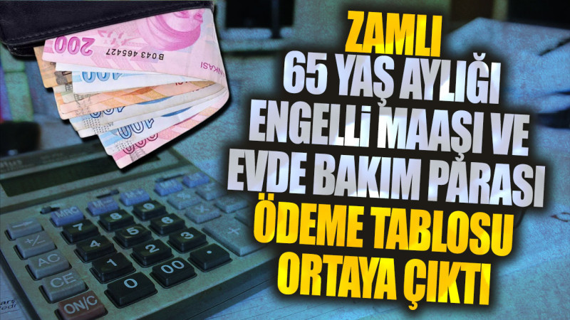 65 Yaş Aylığı, Evde Bakım ve Engelli Aylıklarına Zam Ayarı İşte zamlı tutarlar