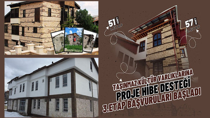 Taşınmaz Kültür Varlıkları Destek Sürecinin 3.Etap Başvuru Süreci Başladı