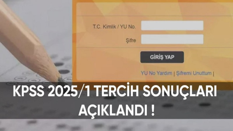 KPSS-2025/1 Tercih Sonuçları Açıklandı! 