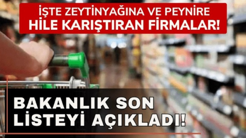 Peynir, Pekmez ve Zeytinyağı Yerine Vatandaşa Zehir Yedirmişler