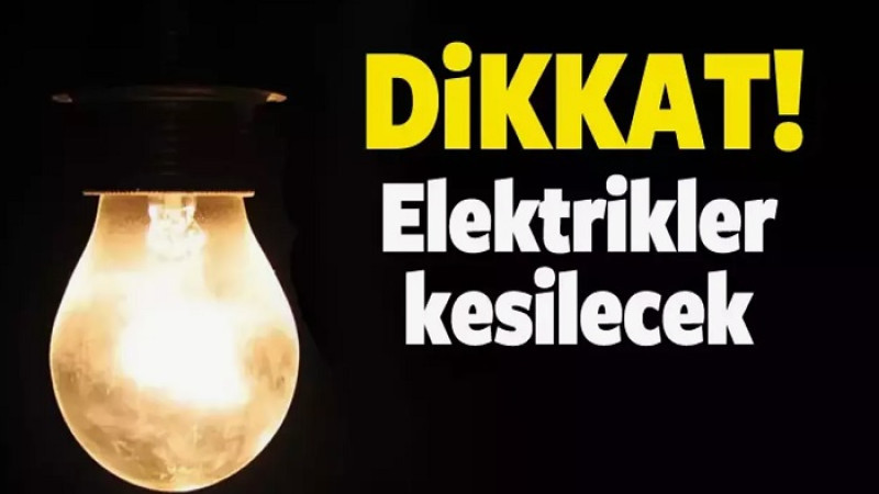 Malatya'nın 4 İlçesinde 13 Ocak Salı  Günü Elektrikler Kesilecek