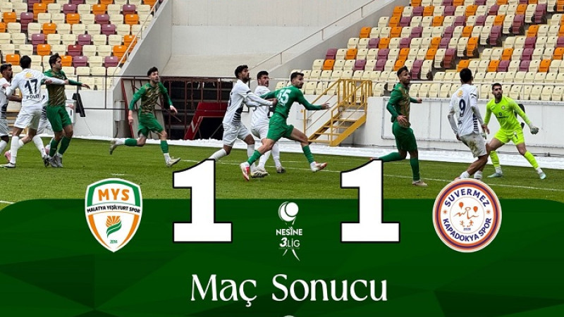 Yeşilyurtspor İle Suvermez Kapadokya Spor 1-1 Berabere Kaldı