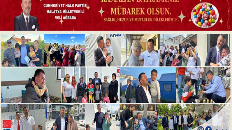 Milletvekili Veli Ağbaba; Ramazan Bayramınız Kutlu Olsun