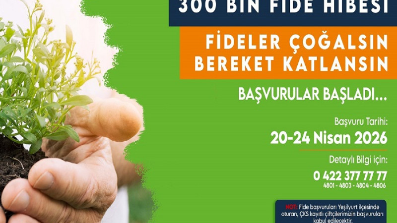 Yeşilyurt Belediyesi 300 Bin Adet Fideyi Toprakla Buluşturacak  