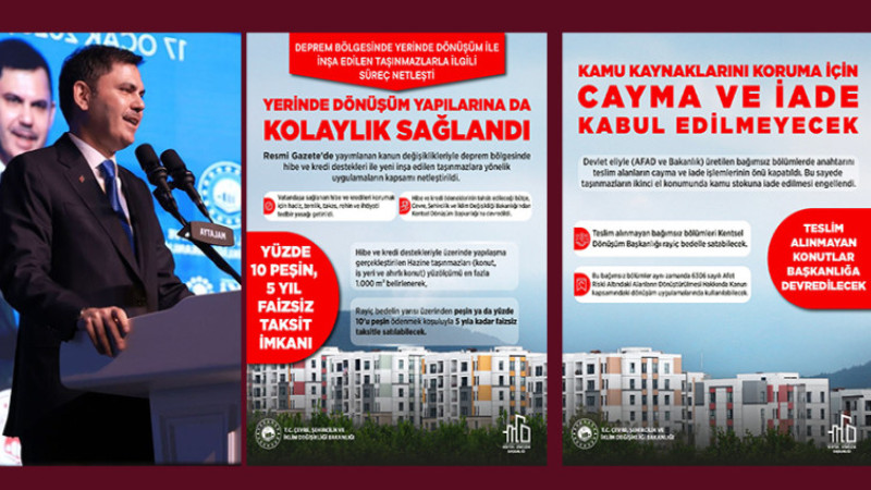 Deprem Bölgesinde Yerinde Dönüşüm İçin Yeni Düzenleme Yapıldı