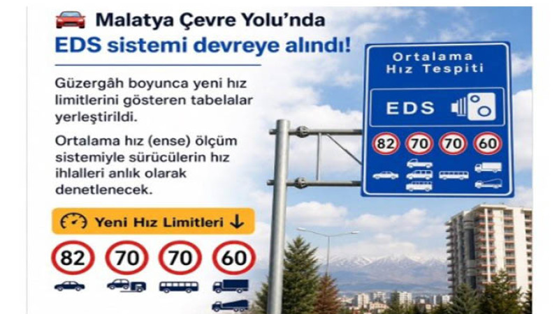 Malatya Çevre Yolu'nda (EDS) Faaliyete Geçti