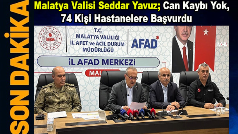 Malatya Valisi Yavuz, 5.6 Deprem Sonrası Açıklamada Bulundu