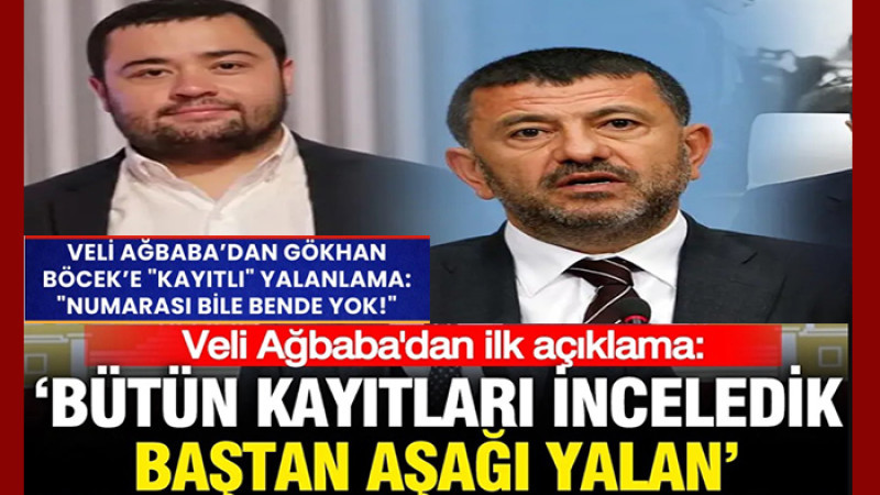 Veli Ağbaba, Gökhan Böcek'in İddiaları Baştan Aşağı Yalan ve İftira