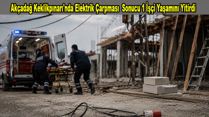 Akçadağ'da Elektrik Çarpması  Sonucu 1 İşçi Yaşamını Yitirdi 