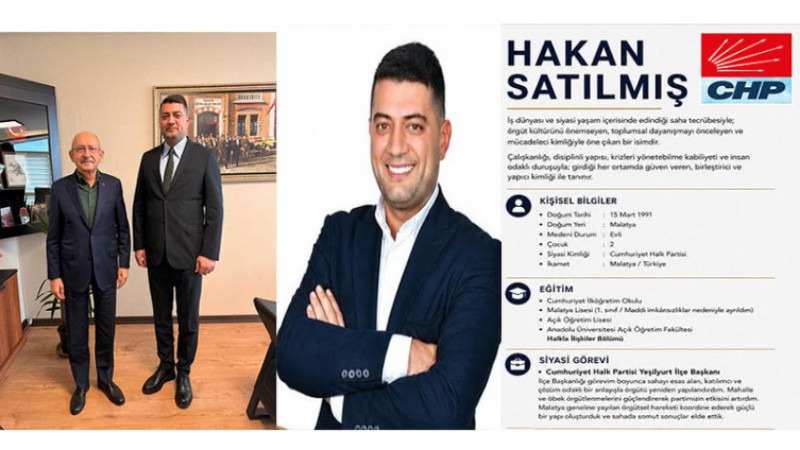 Kılıçtaroğlu'nun Malatya İl Başkanlığı İçin Düşündüğü İsim Hakan Satılmış