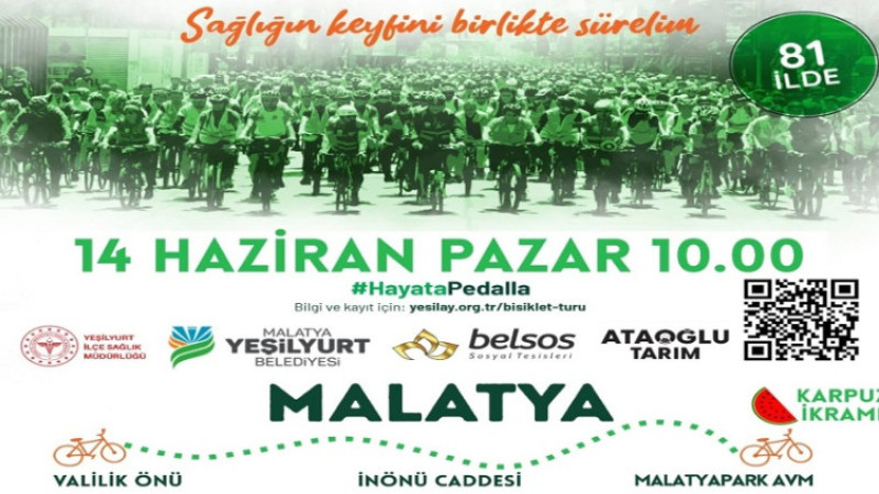 13. Geleneksel Yeşilay Bisiklet Turu 14 Haziran’da Düzenlenecek
