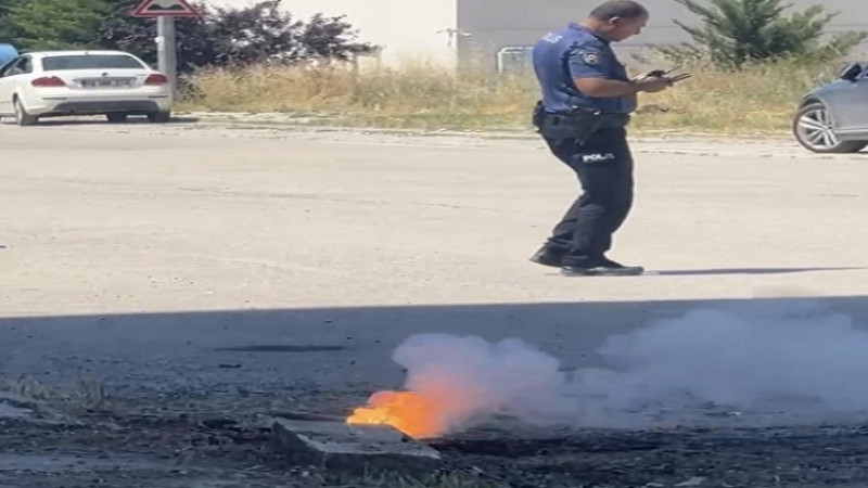 Tecde Alibey Sokak’ta Yer Altındaki Elektrik Hattında Yangın Paniği