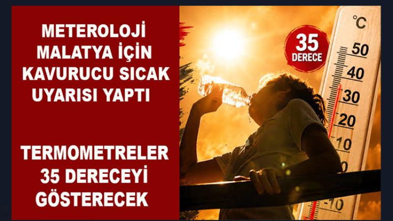 Malatya’da Hava Sıcaklığı 35 Dereceye Kadar Yükselecek