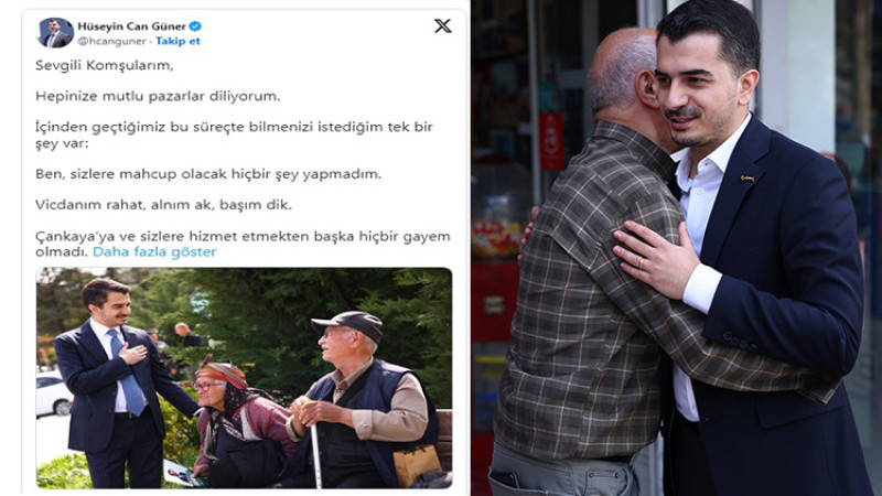 Başkan Hüseyin Can Güner; Vicdanım Rahat, Alnım Ak, Başım Dik