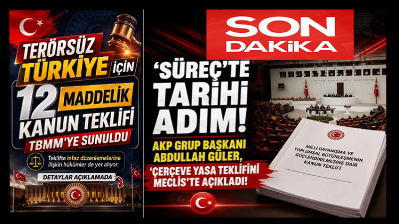 Çözüm Süreci Kanunu'nun 12 Maddelik Tam Metni TBMM'ye Sunuldu