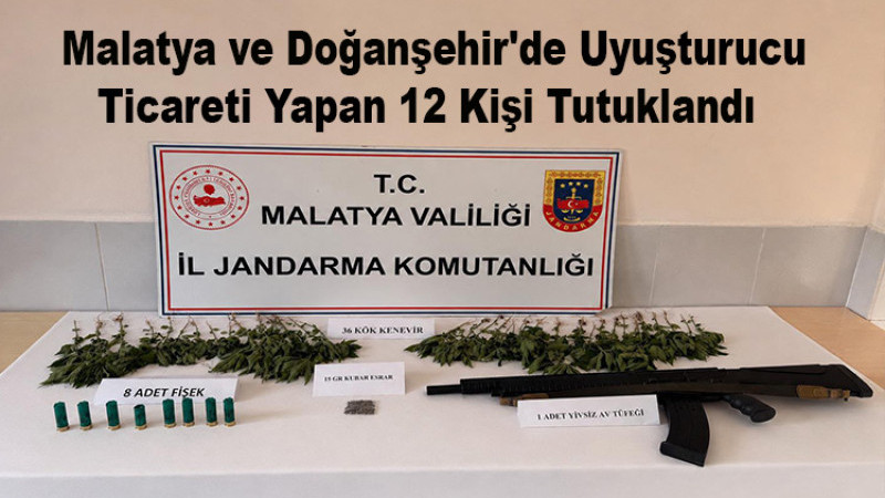 Malatya ve Doğanşehir'de Uyuşturucudan 12 Kişi Tutuklandı