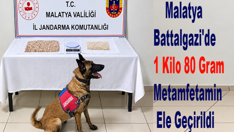 Malatya Battalgazi'de 1 Kilo 80 Gram Metamfetamin Ele Geçirildi