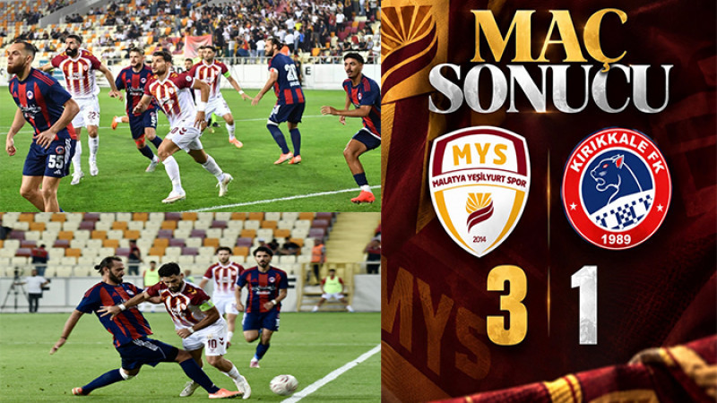 Yeşilyurtspor Evinde  Kırıkkale FK'yi 3-1 Yenerek 2'de 2 Yaptı