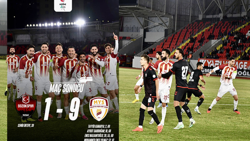 Yeşilyurtspor Deplasmanda Yozgat'ı 9-1 Yenerek Beş'te Beş Yaptı
