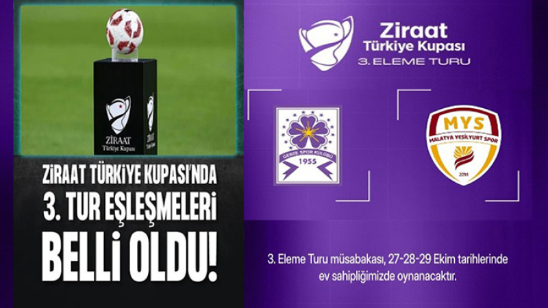 Kupa'da Yeşilyurtspor’un Rakibi Güzide Gebzespor Oldu