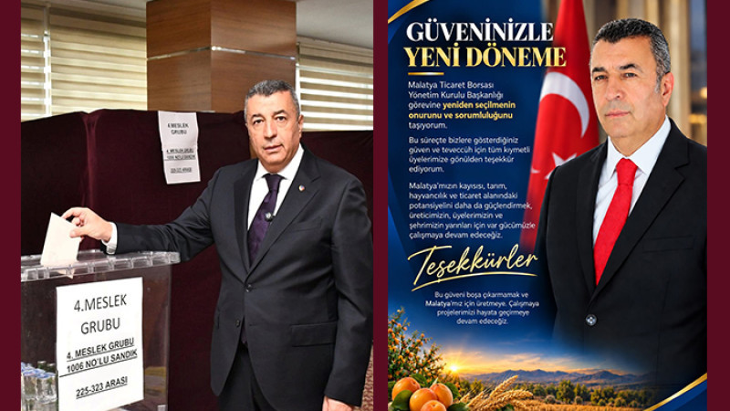 Malatya Ticaret Borsası’nda Özcan Güven Tazeledi